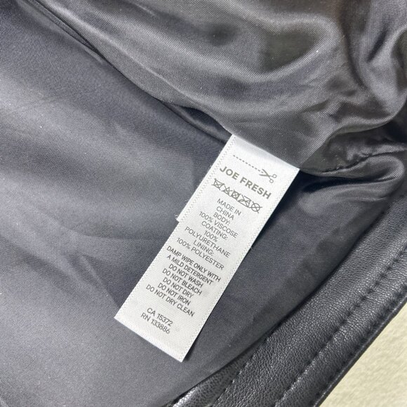 Joe Fresh Faux Leather Jacket Baby Toddler Size 12-18 Month Black - Picture 5 of 7